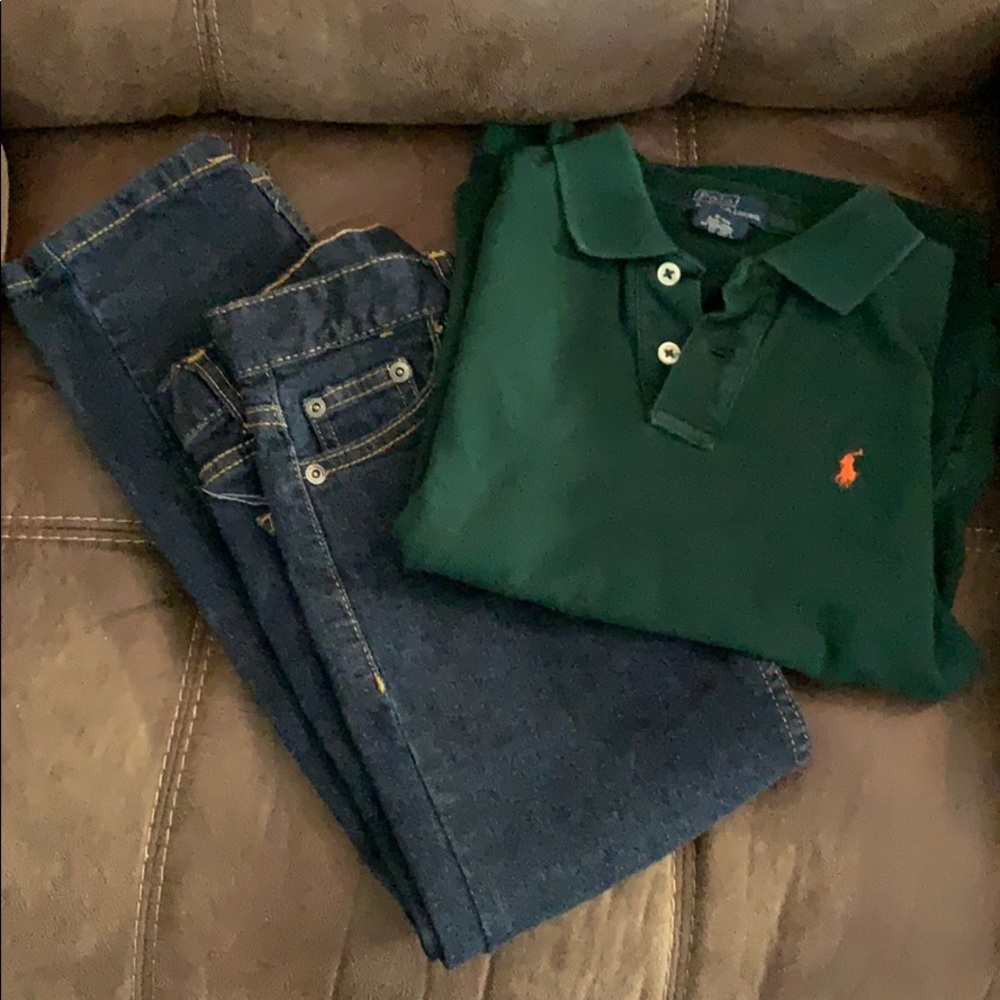 Boys Ralph Lauren polo shirt and boys jeans